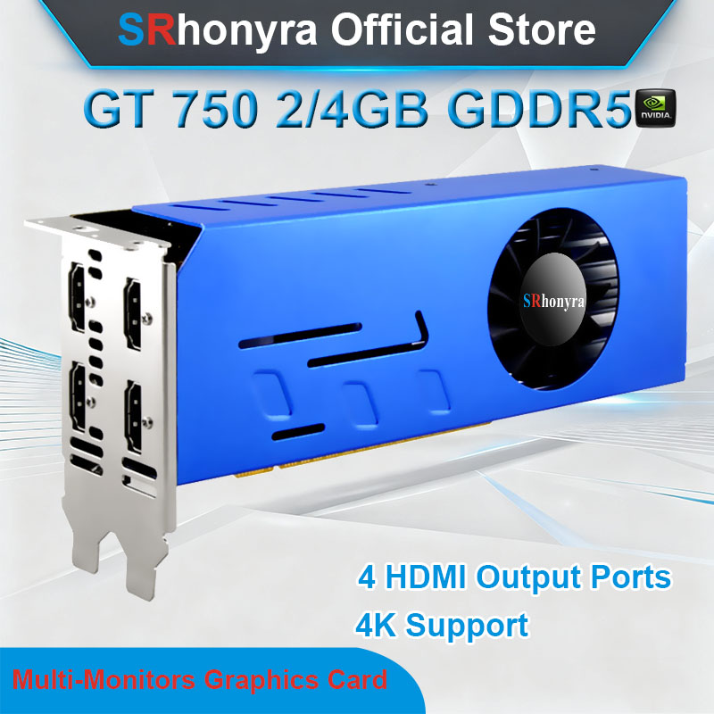 4 Hdmi Multi Monitor Video Card 4K - SRhonyra GeForce GTX1660S 1050 1050Ti 750Ti