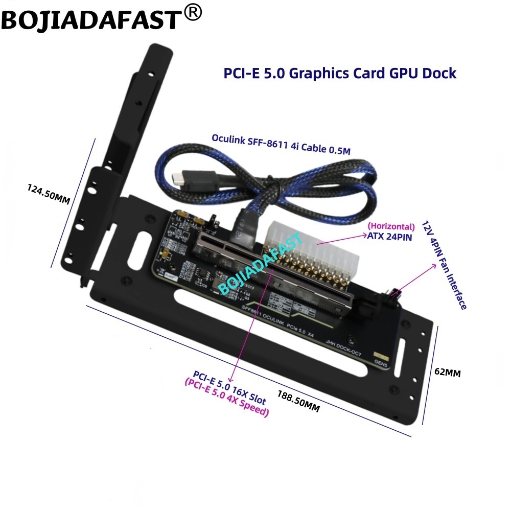 Oculink Egpu Dock Graphics Card - Carte graphique externe PCI-E 5.0 X4