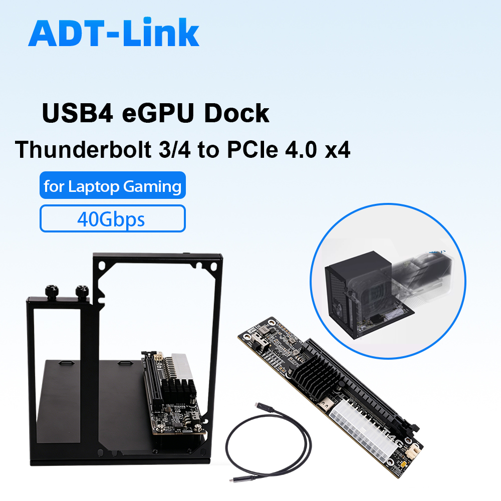 Thunderbolt 4 External Gpu Enclosure - Station d'accueil eGPU USB4 ADT-Link Thunderbolt