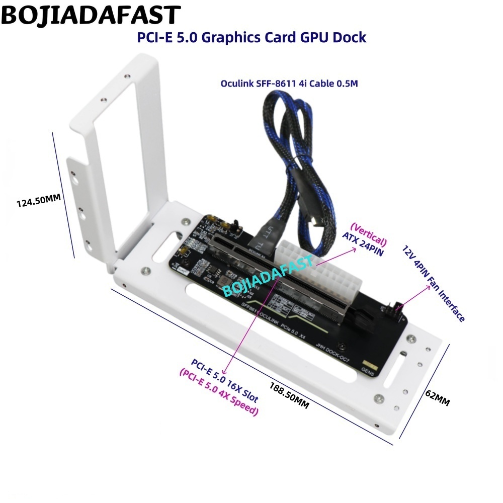 Oculink Egpu Dock Graphics Card - Carte adaptateur PCI-E 5.0 16X GEN5