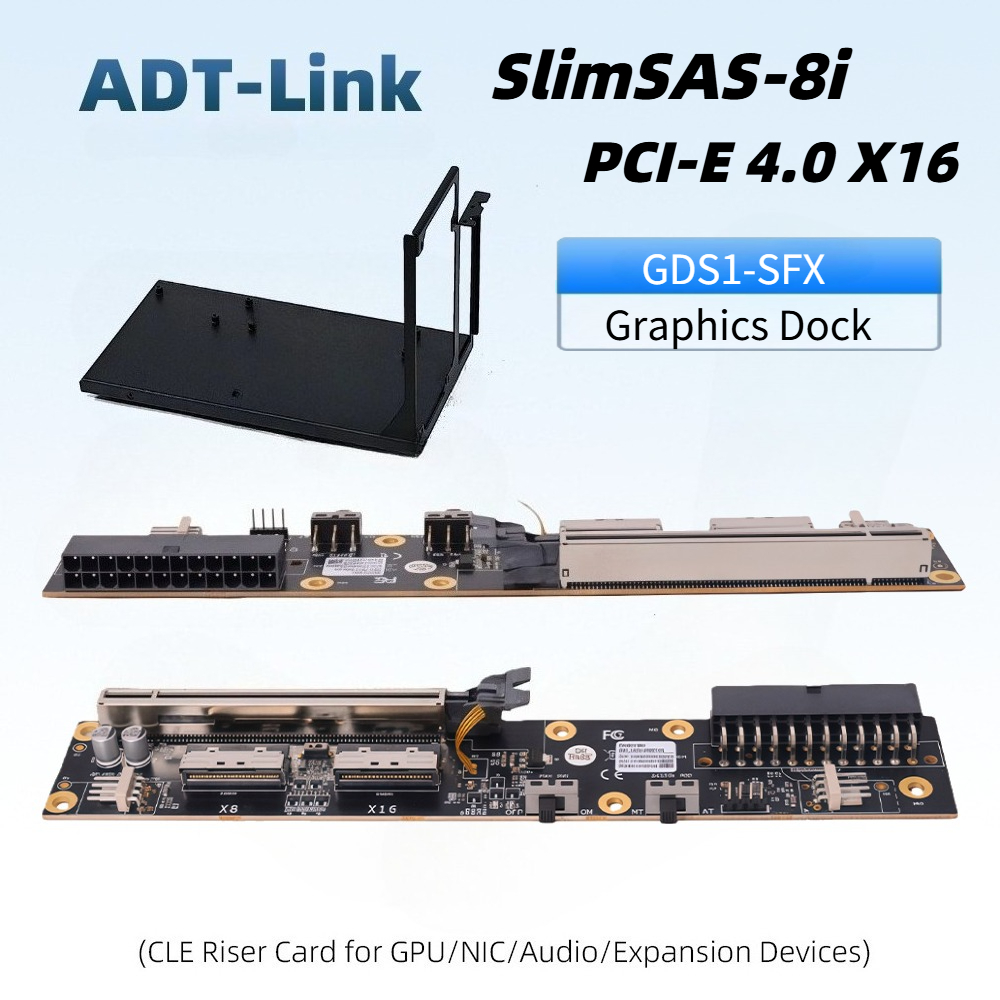 Oculink Egpu Dock Graphics Card - Station d'accueil graphique externe Dual SlimSAS