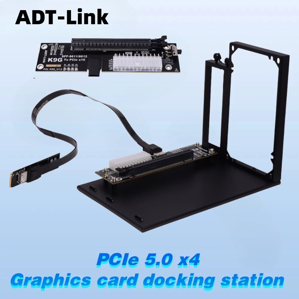 Oculink Egpu Dock Graphics Card - ADT-Link PCIe 5.0 4.0 128 Gbps