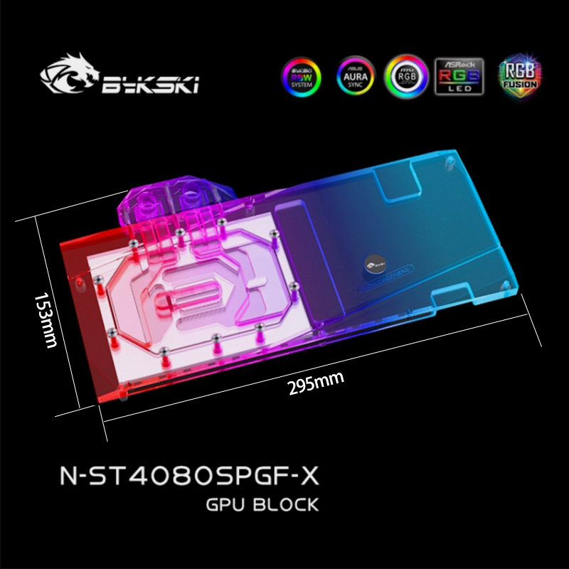 Rtx 4080 Super 16Gb - Bloc GPU Bykski N-ST4080SPGF-X pour carte