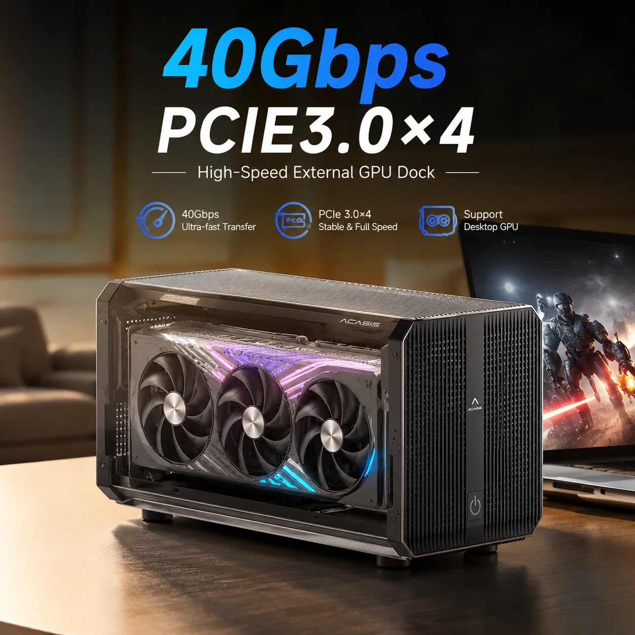 Boîtier eGPU Acasis 40 Gbps av - Thunderbolt 4 External Gpu Enclosure avis et prix